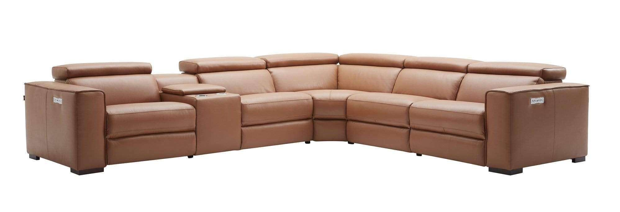 J and M Furniture Couches & Sofa Caramel / Left Picasso 6Pc Motion Sectional In Various Colors