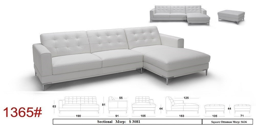 1365 Premium Leather Sofa/Sectional