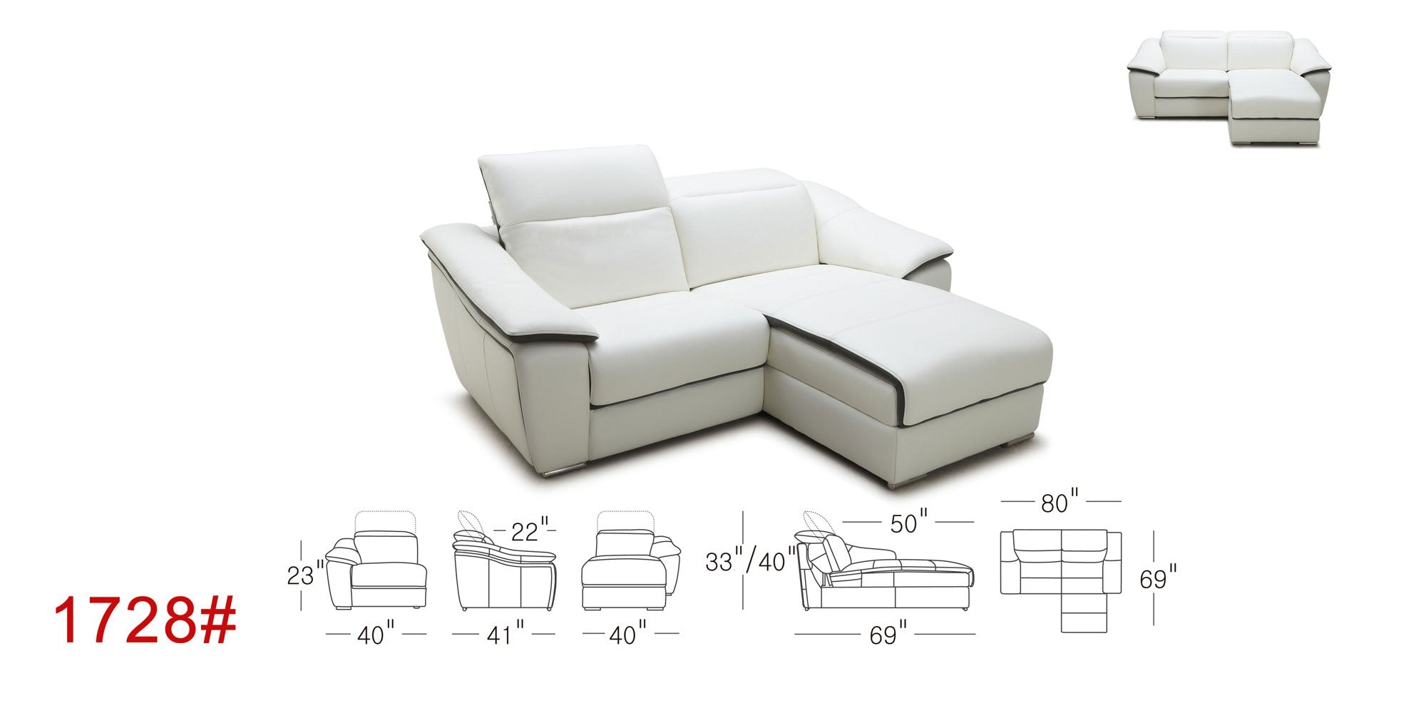 1728 Leather Sectional
