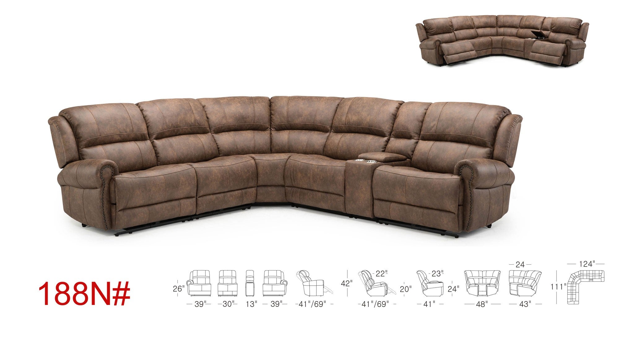 188N-01 Motion Sectional