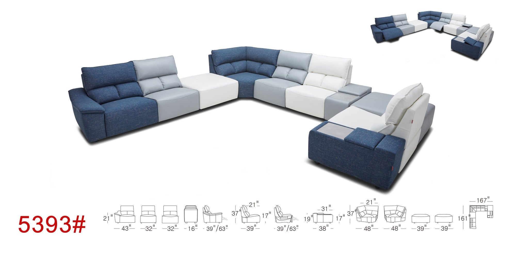 5393-01 Motion Sectional