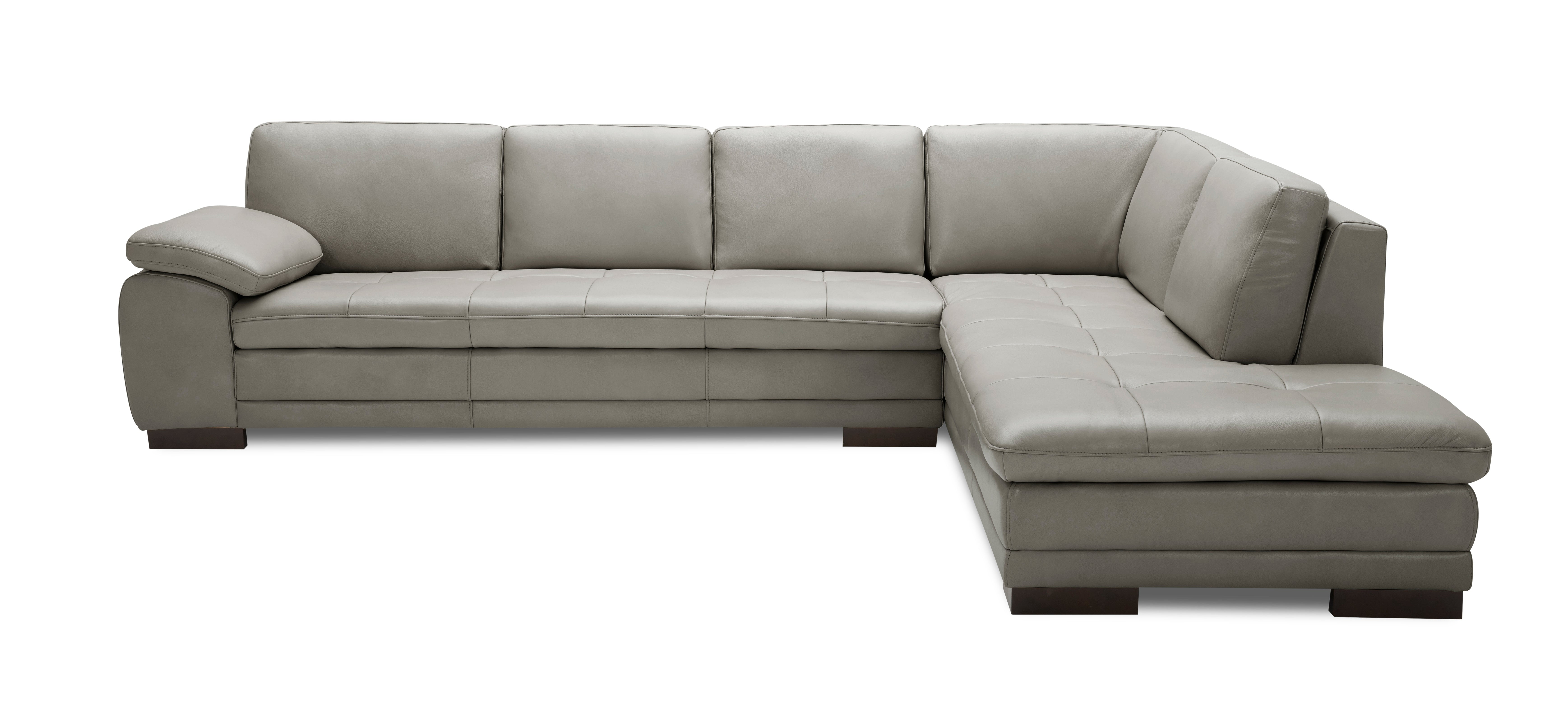 625 Italian Leather Ottoman Only in Grey