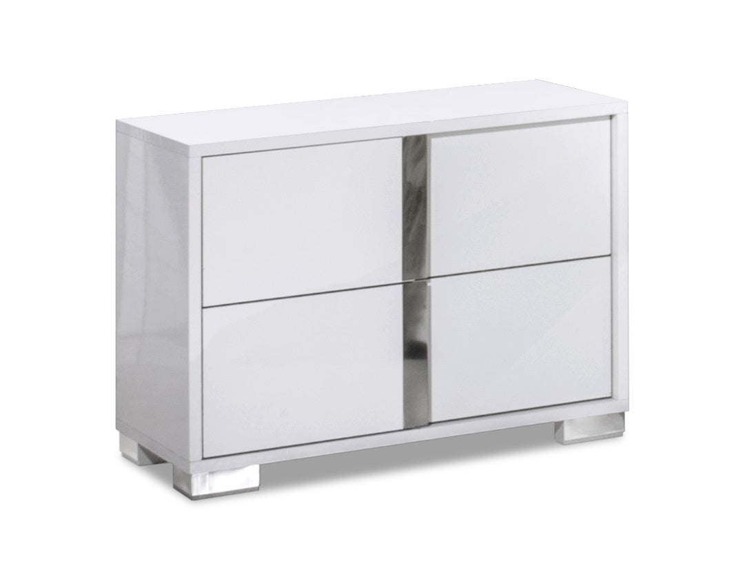 Alice Modern Bed in Gloss White