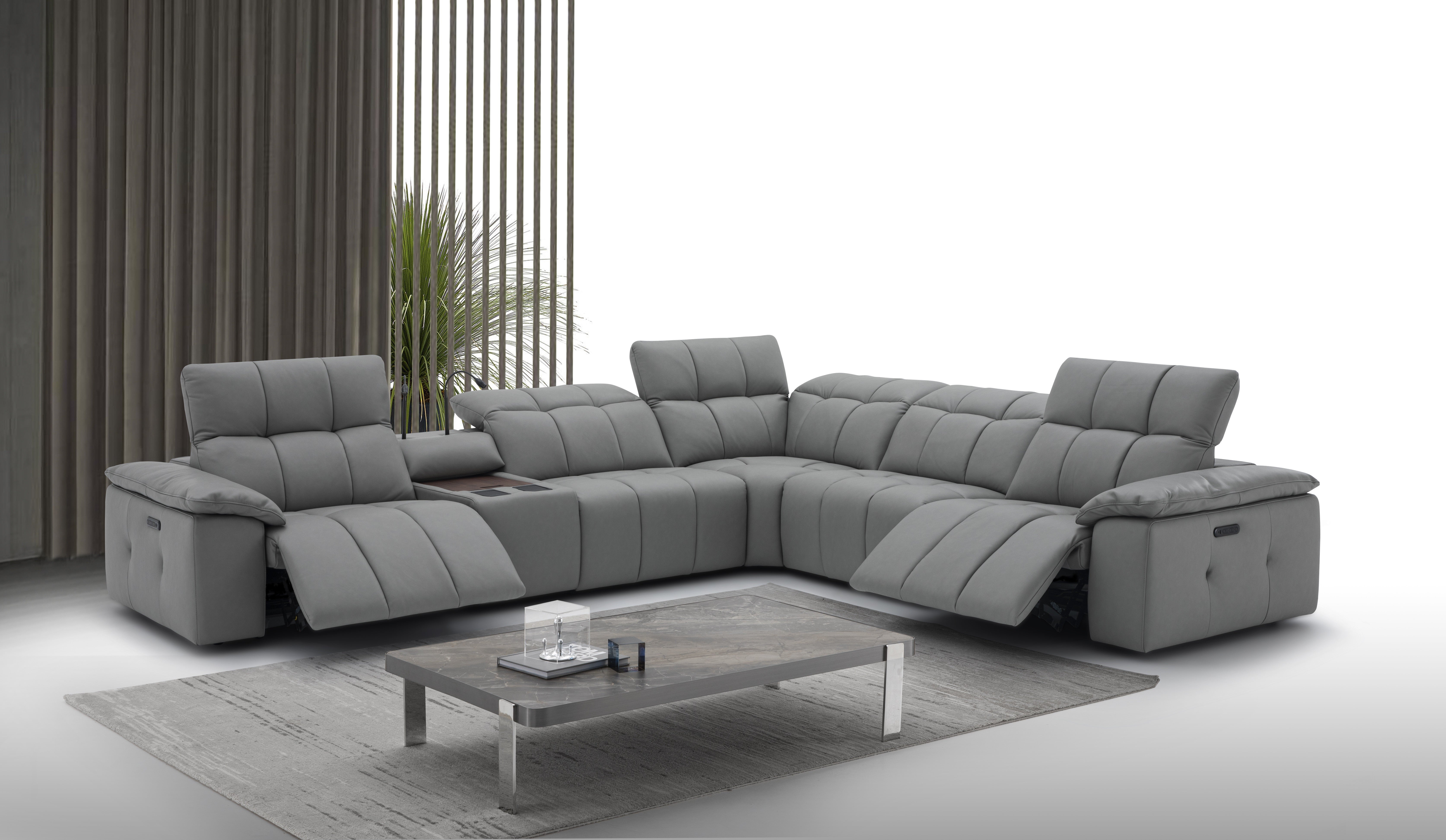 Picasso 6Pc Fabric Motion Sectional In Dark Grey [ clone ]