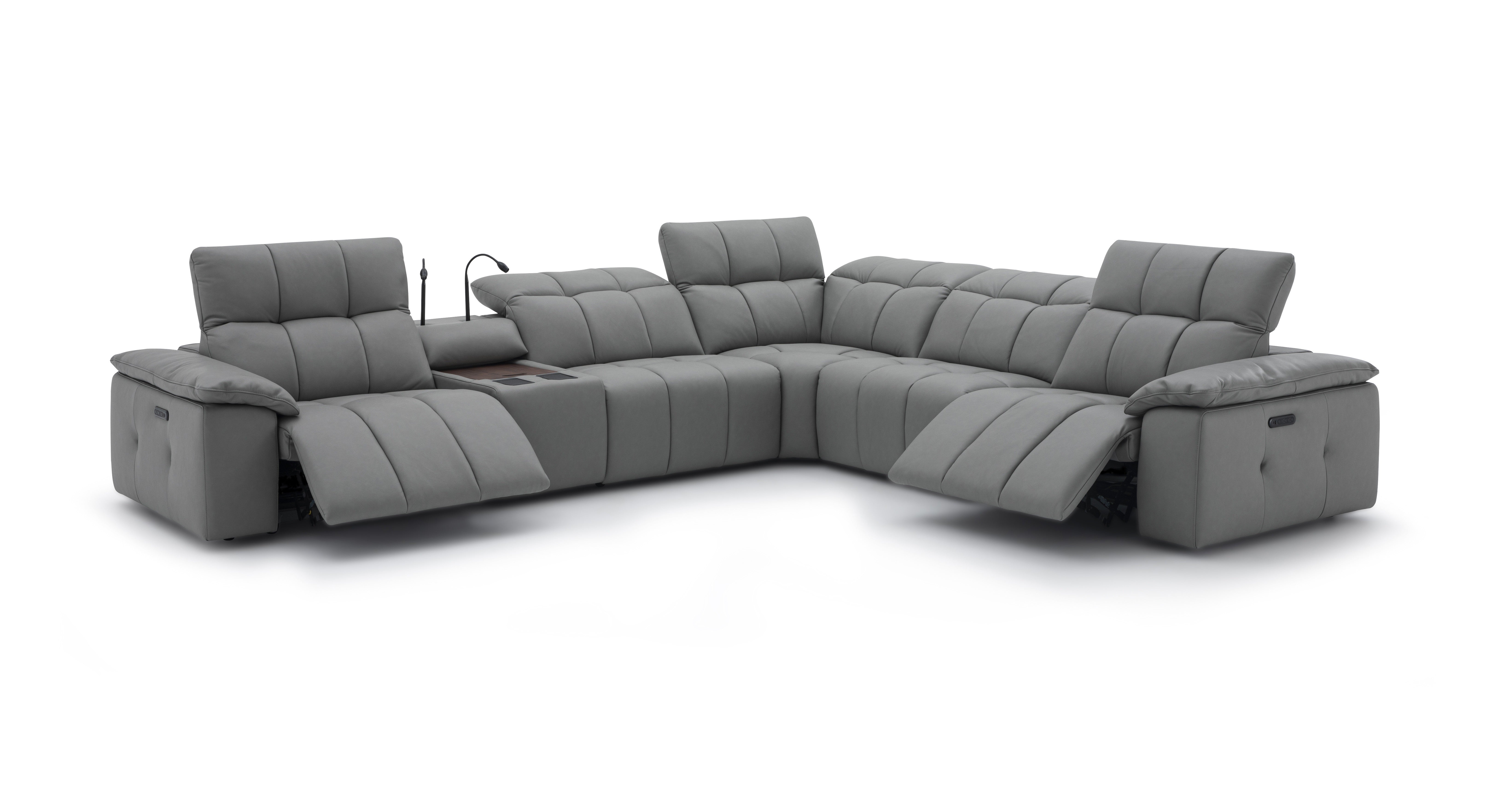Picasso 6Pc Fabric Motion Sectional In Dark Grey [ clone ]