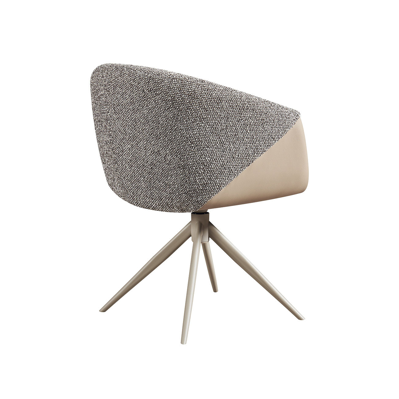 Breccia Swivel Chair in Coffee