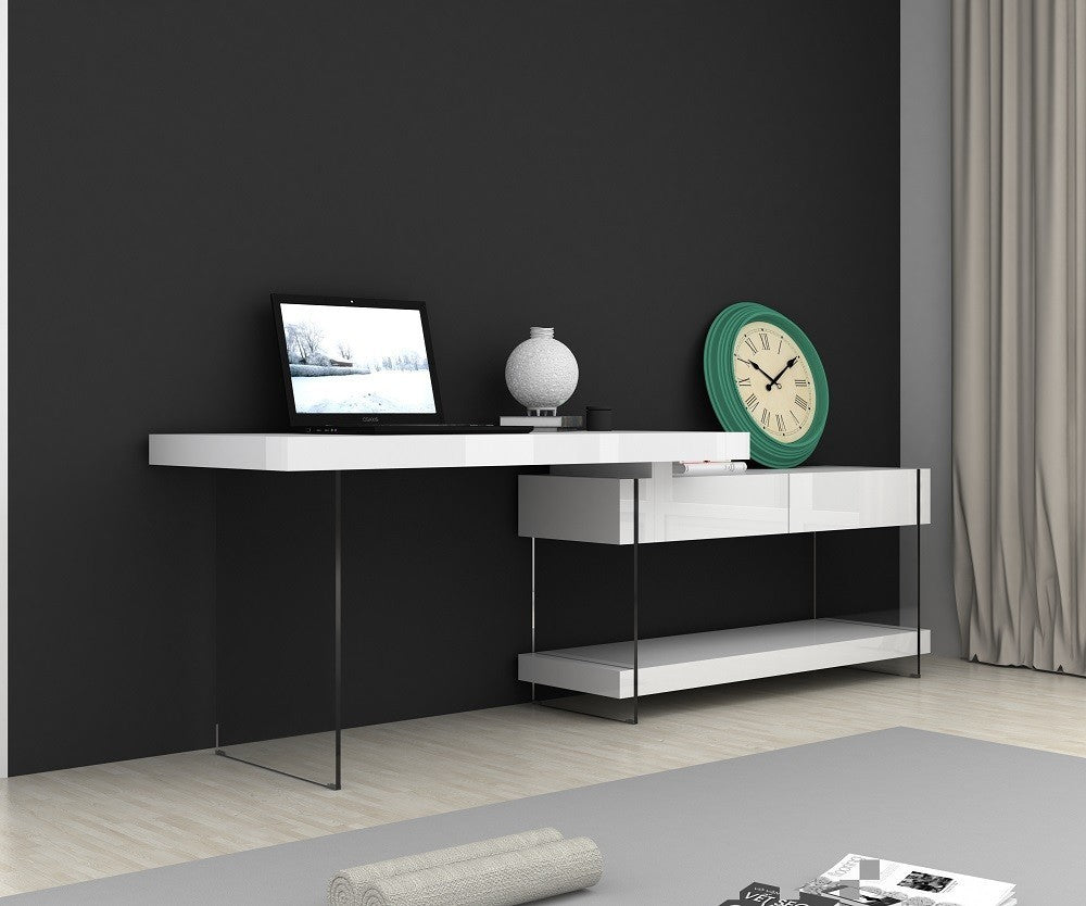 Cloud Modern Desk in High Gloss