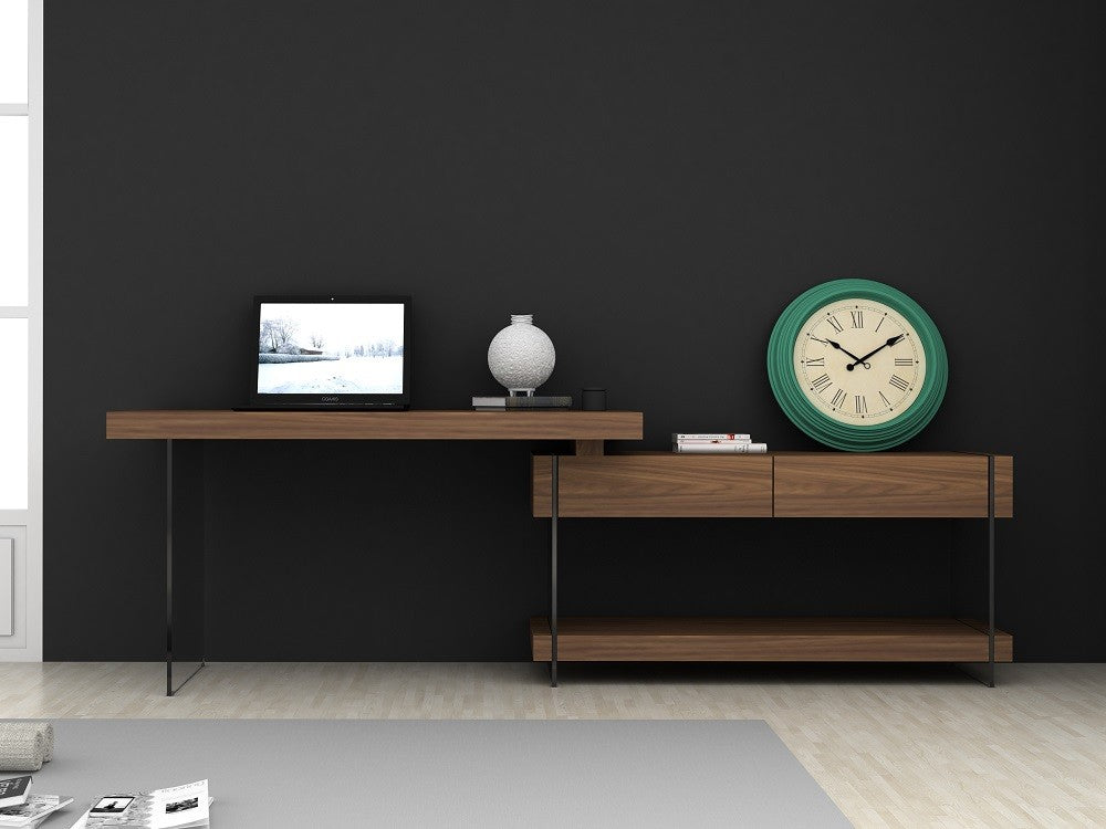 Elm Modern Desk in Walnut