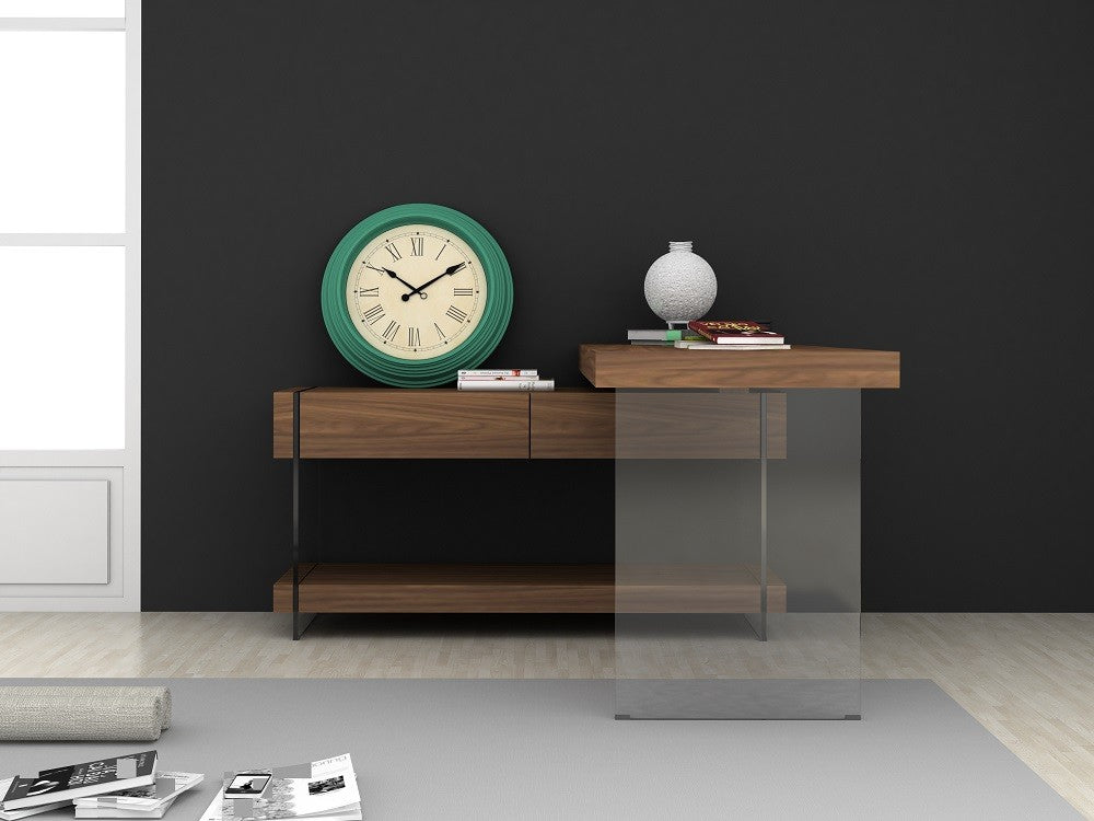 Elm Modern Desk in Walnut