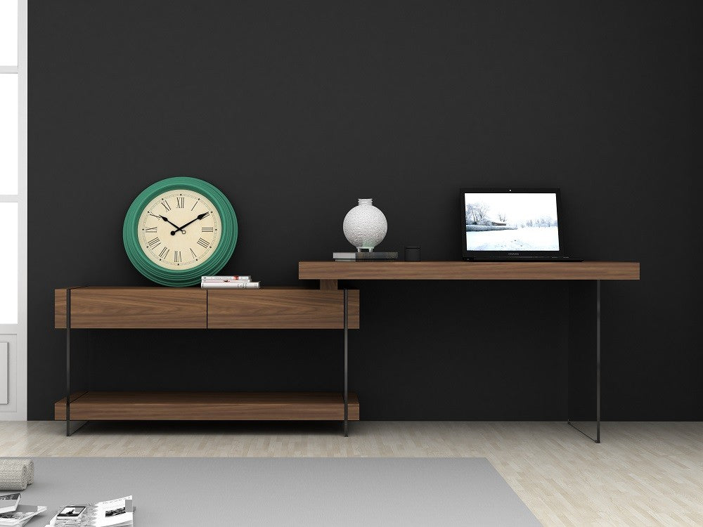 Elm Modern Desk in Walnut