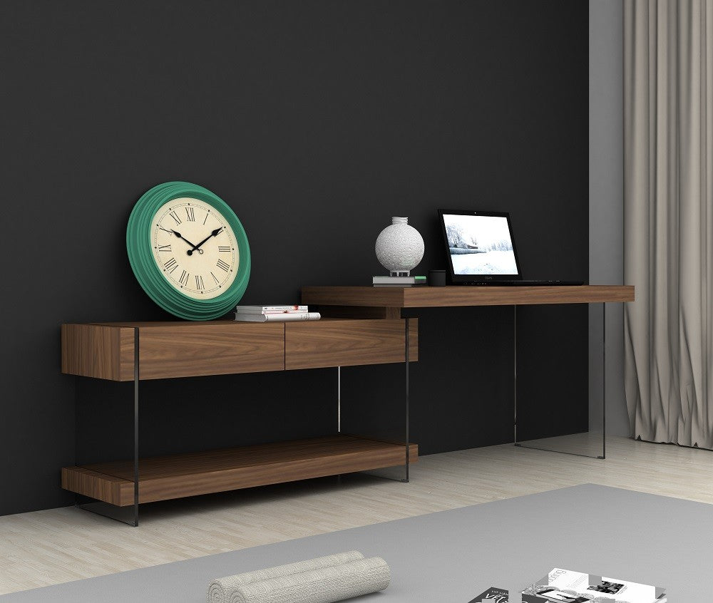 Elm Modern Desk in Walnut