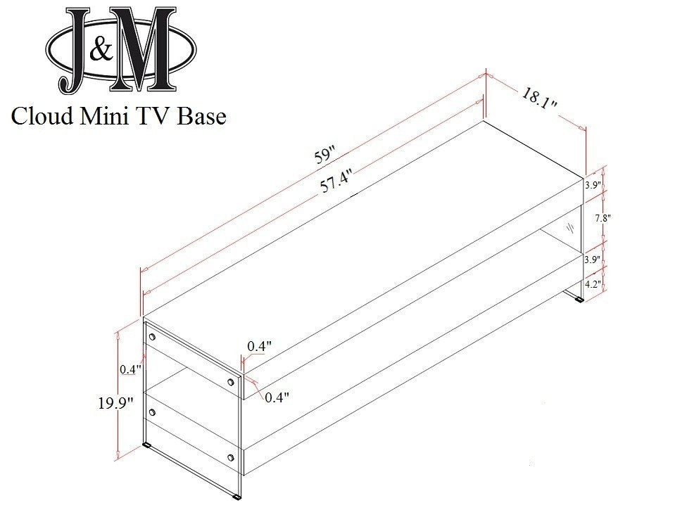 Cloud Mini TV Base in High Gloss