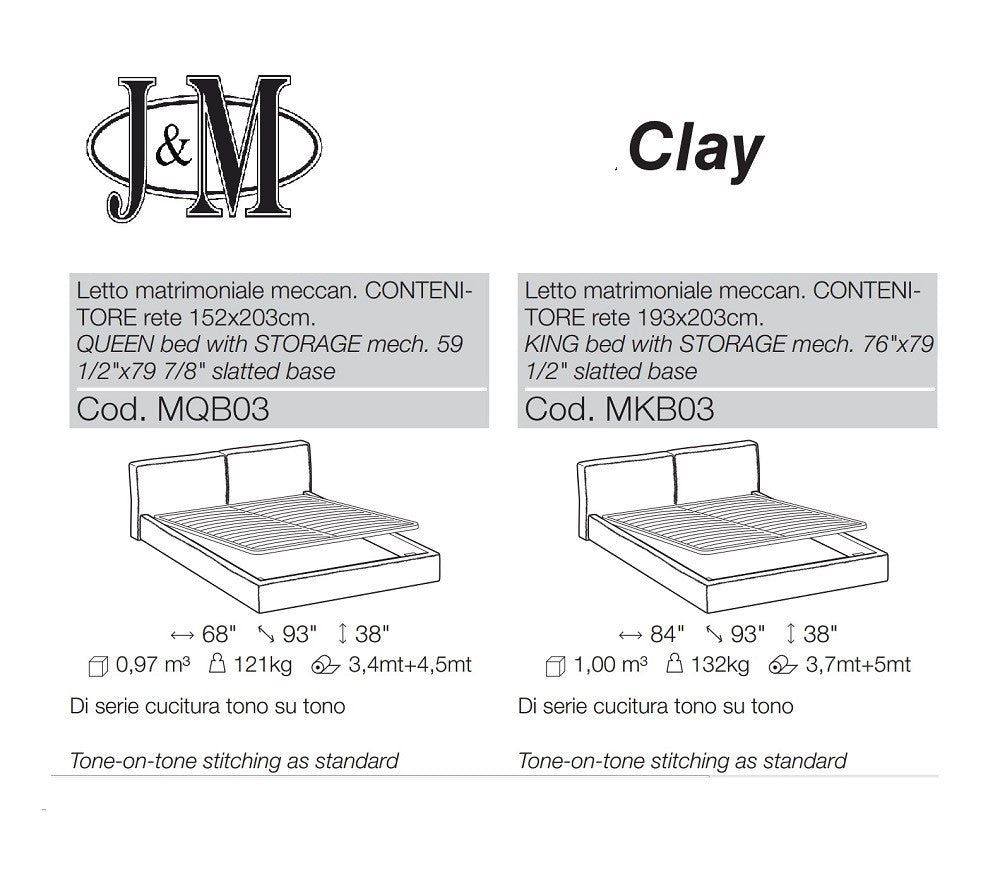 Clay Storage Queen Bed Only