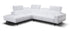 Davenport Leather Sectional in Snow White LHFC Only
