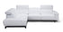 Davenport Leather Sectional in Snow White LHFC Only