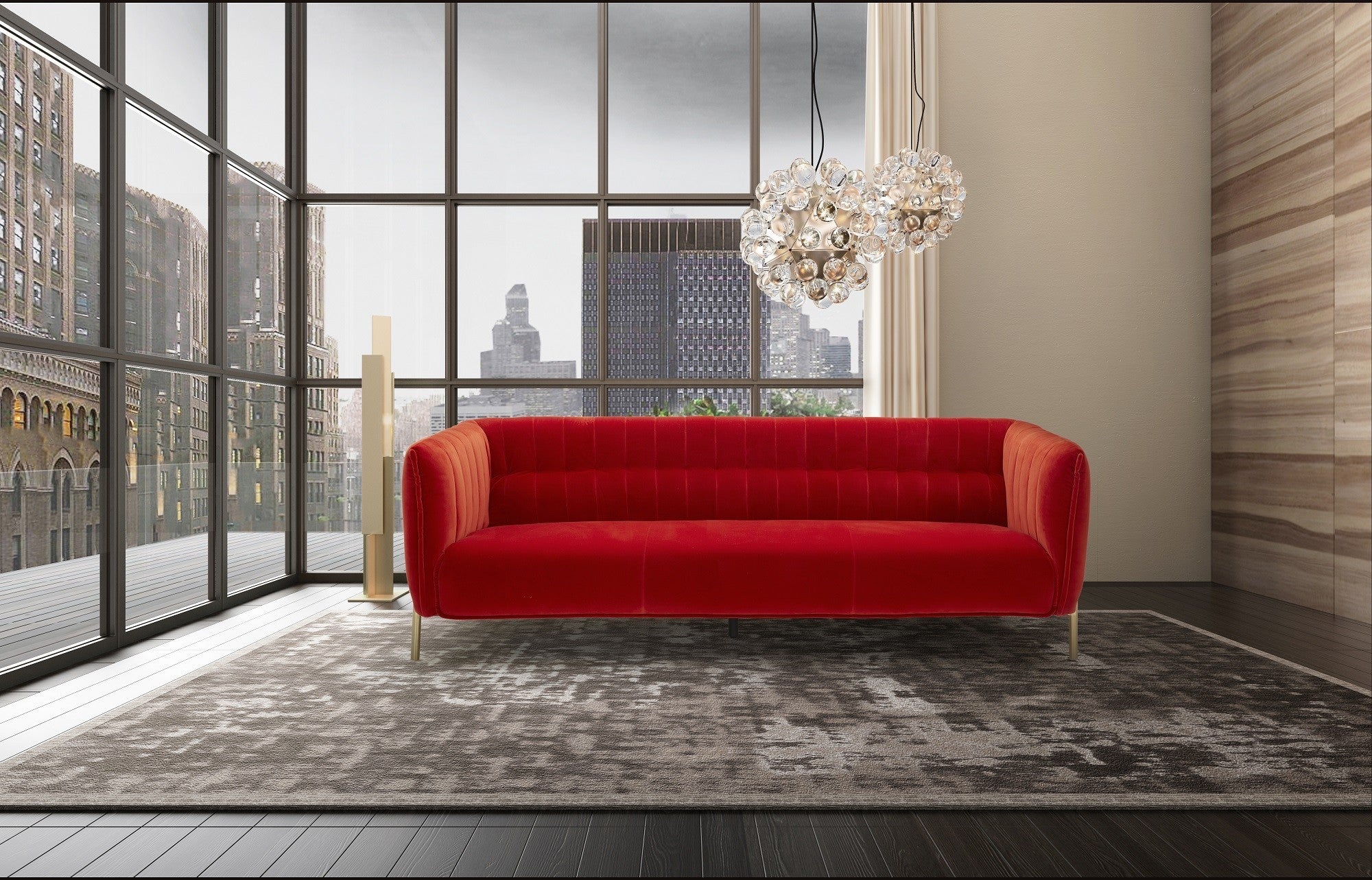 Deco Blue Fabric Sofa Set [ clone ]