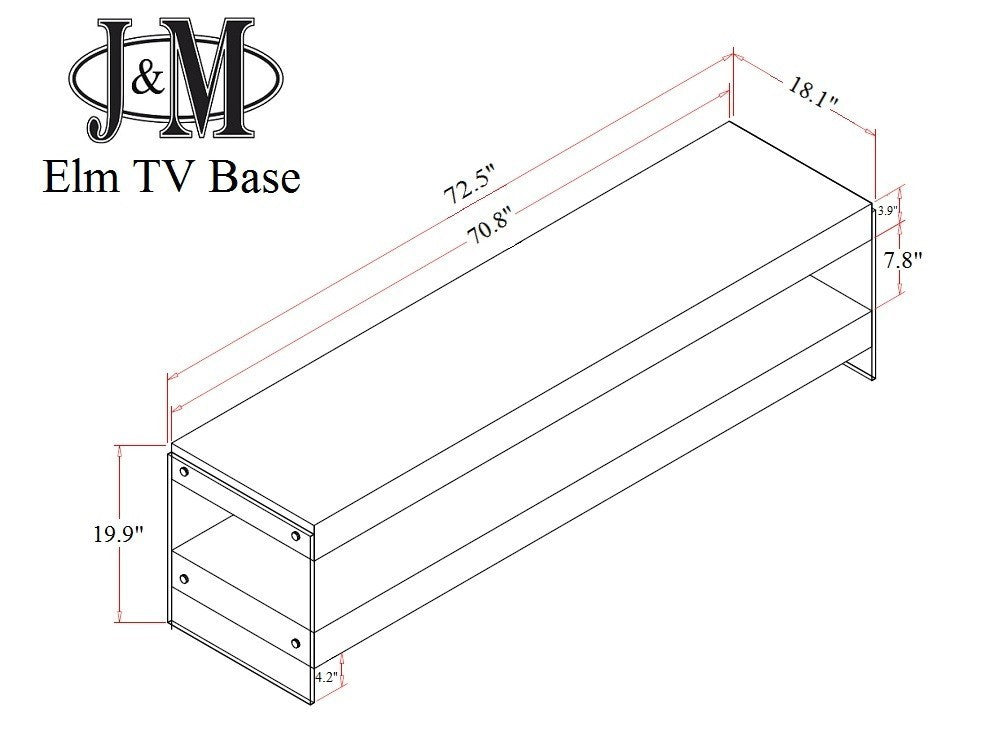 Elm TV Base in Walnut