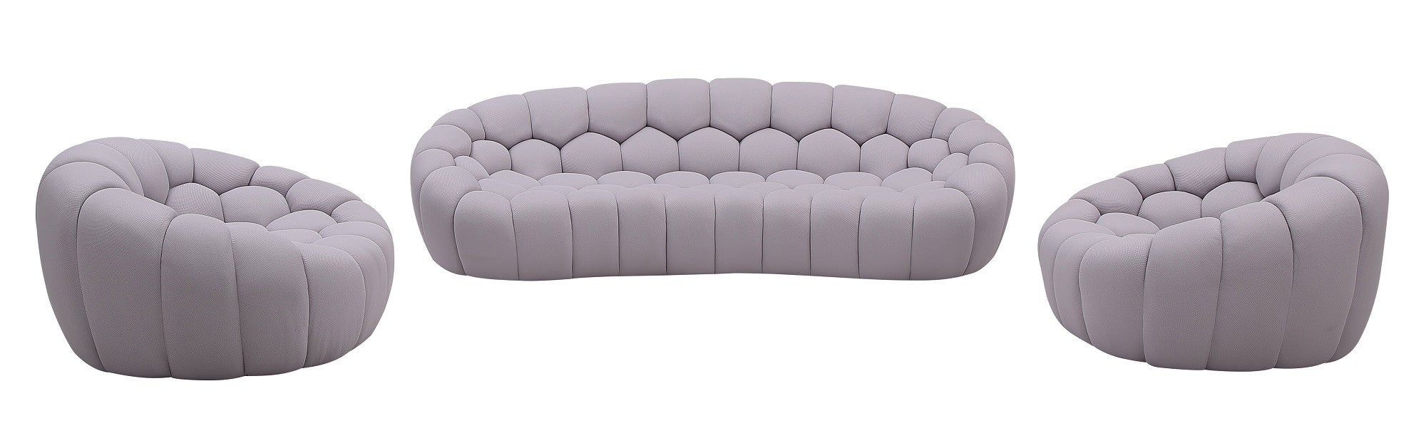 Fantasy Sofa Set in Grey