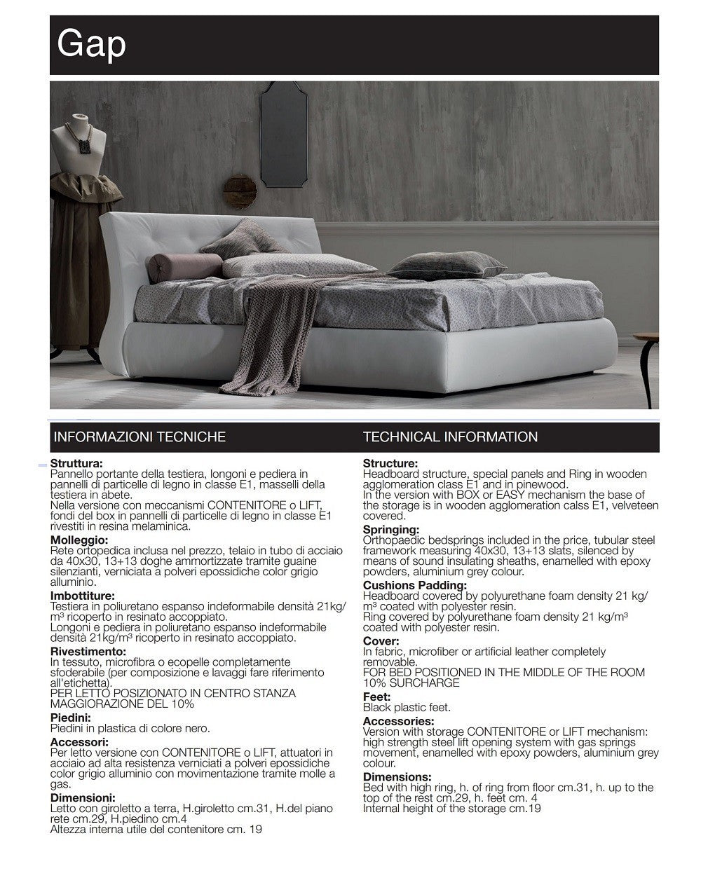 Gap Storage Bed King Only