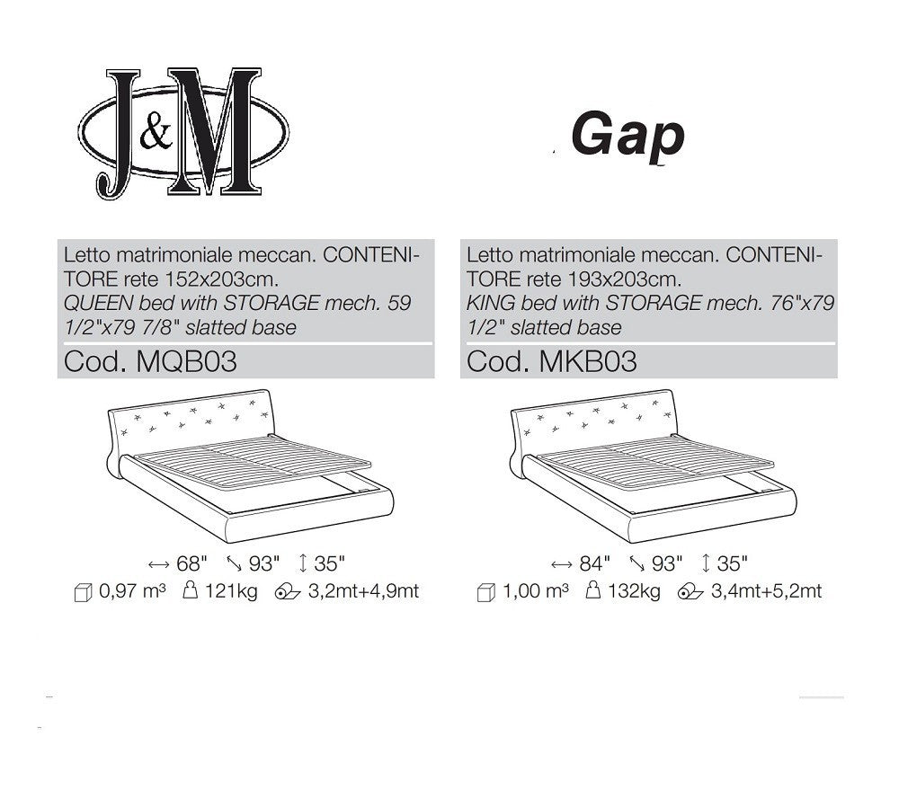 Gap Storage Bed King Only