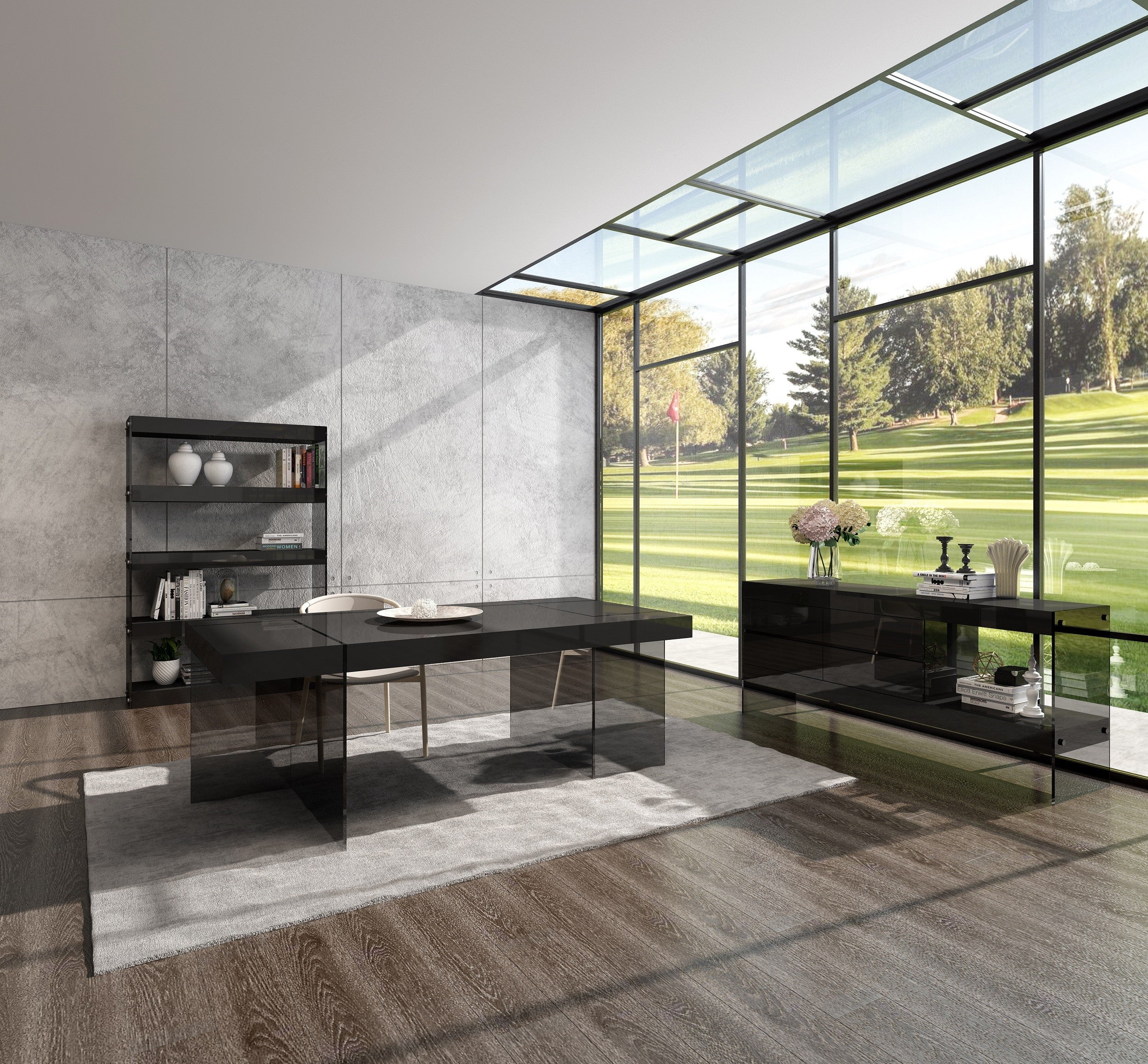 Grey Cloud Modern Dining in High Gloss