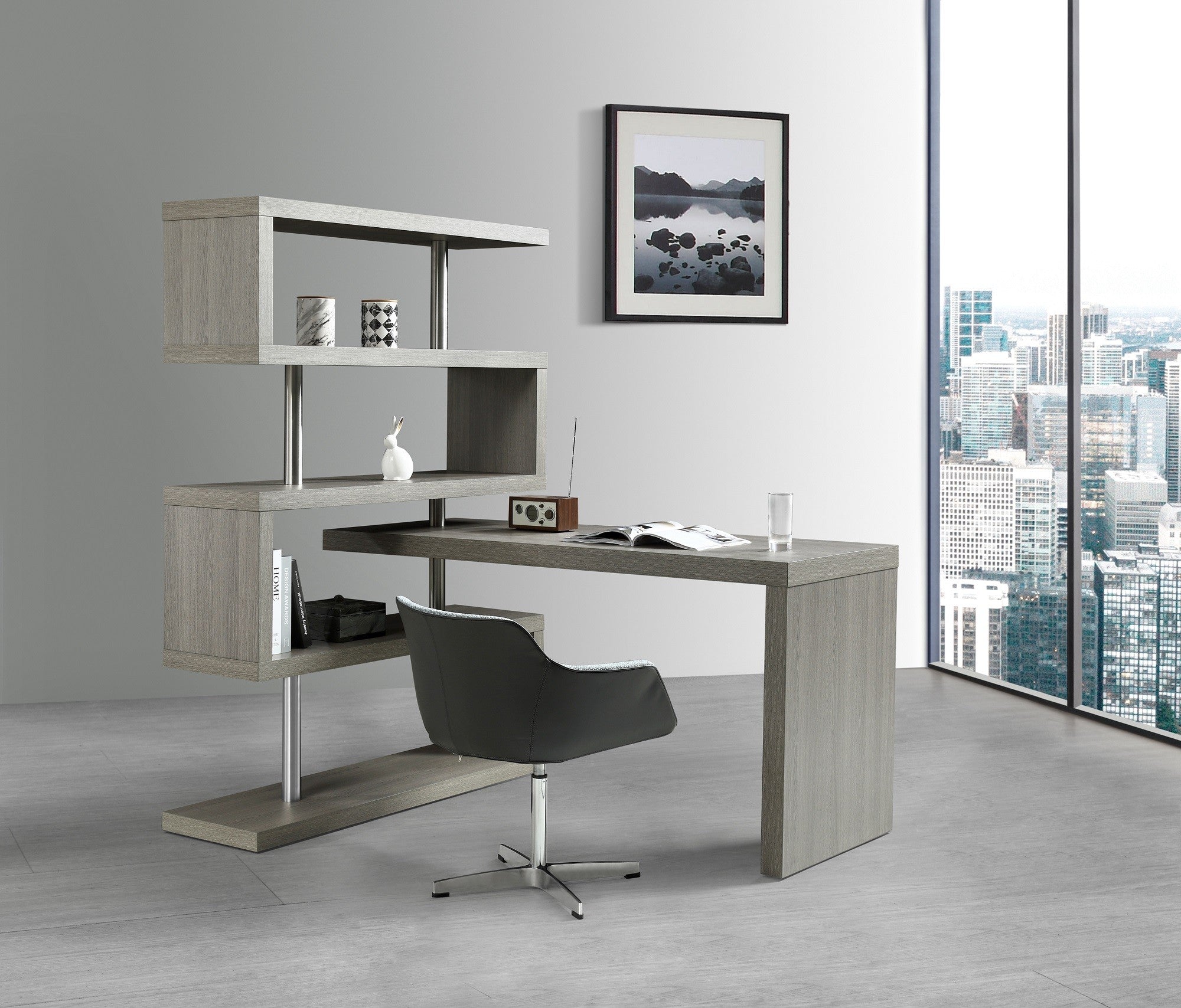 KD002 Modern Office Desk in Matte Grey [ clone ]