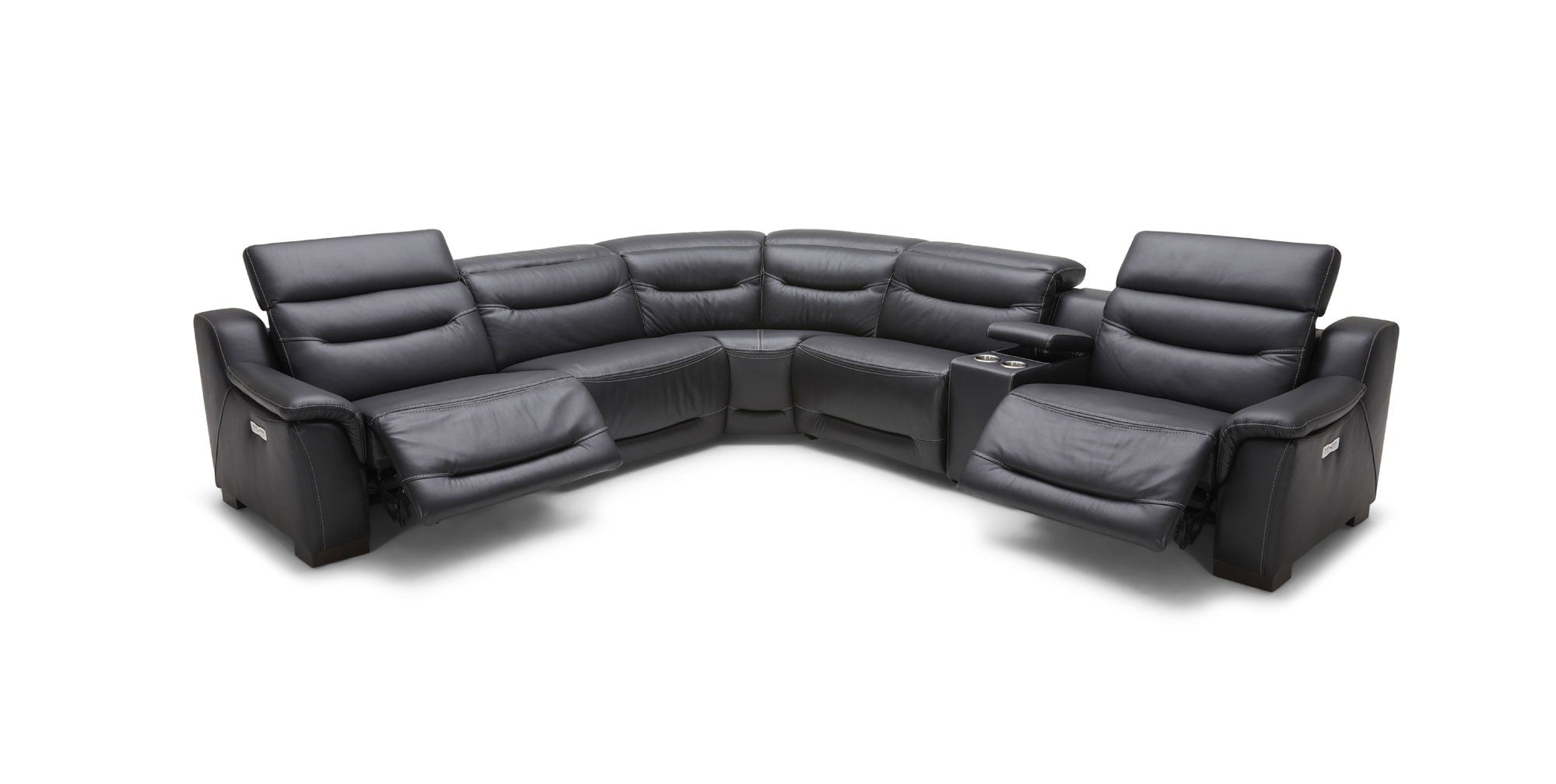 F079 Motion Leather Sectional