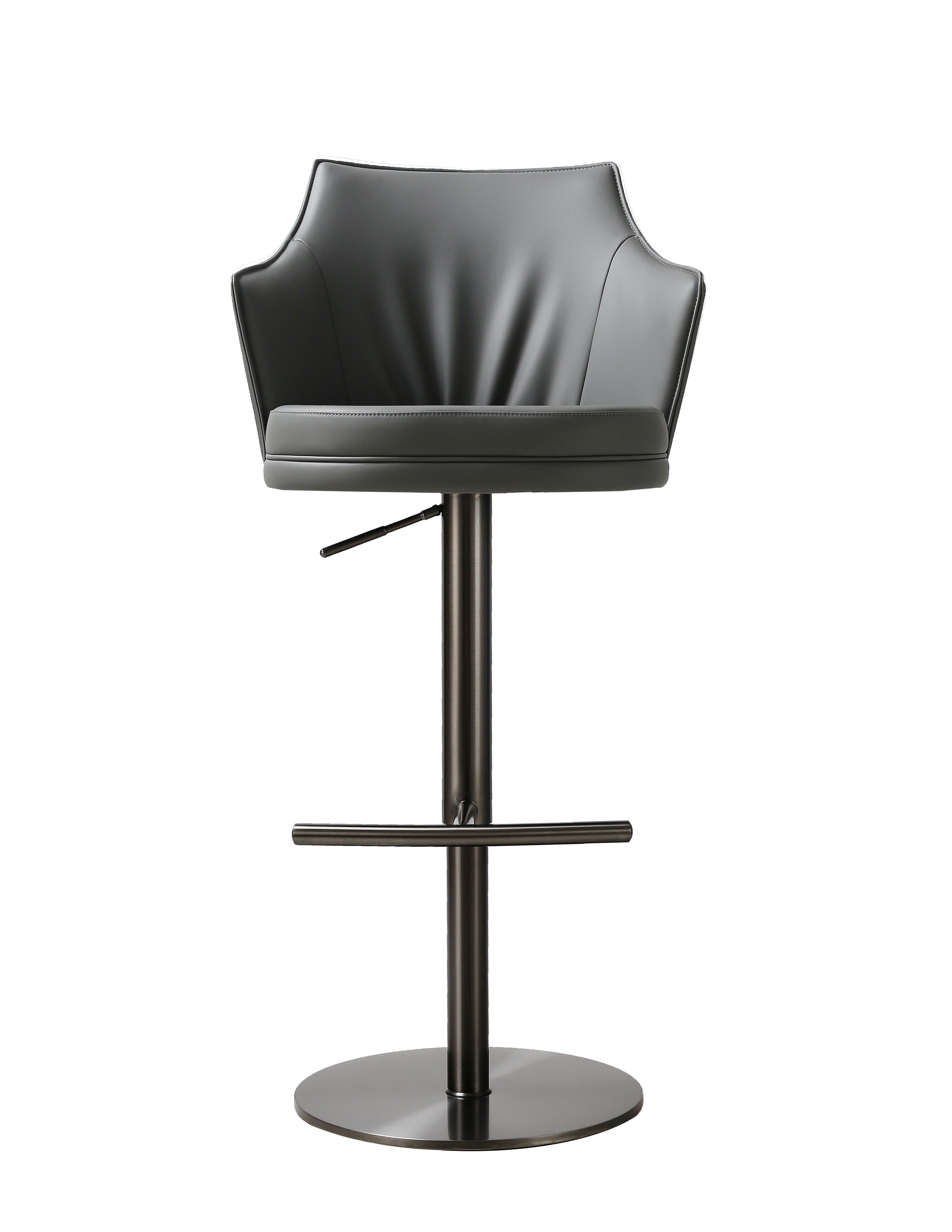 C 027B-3 Leather Barstool [ clone ]