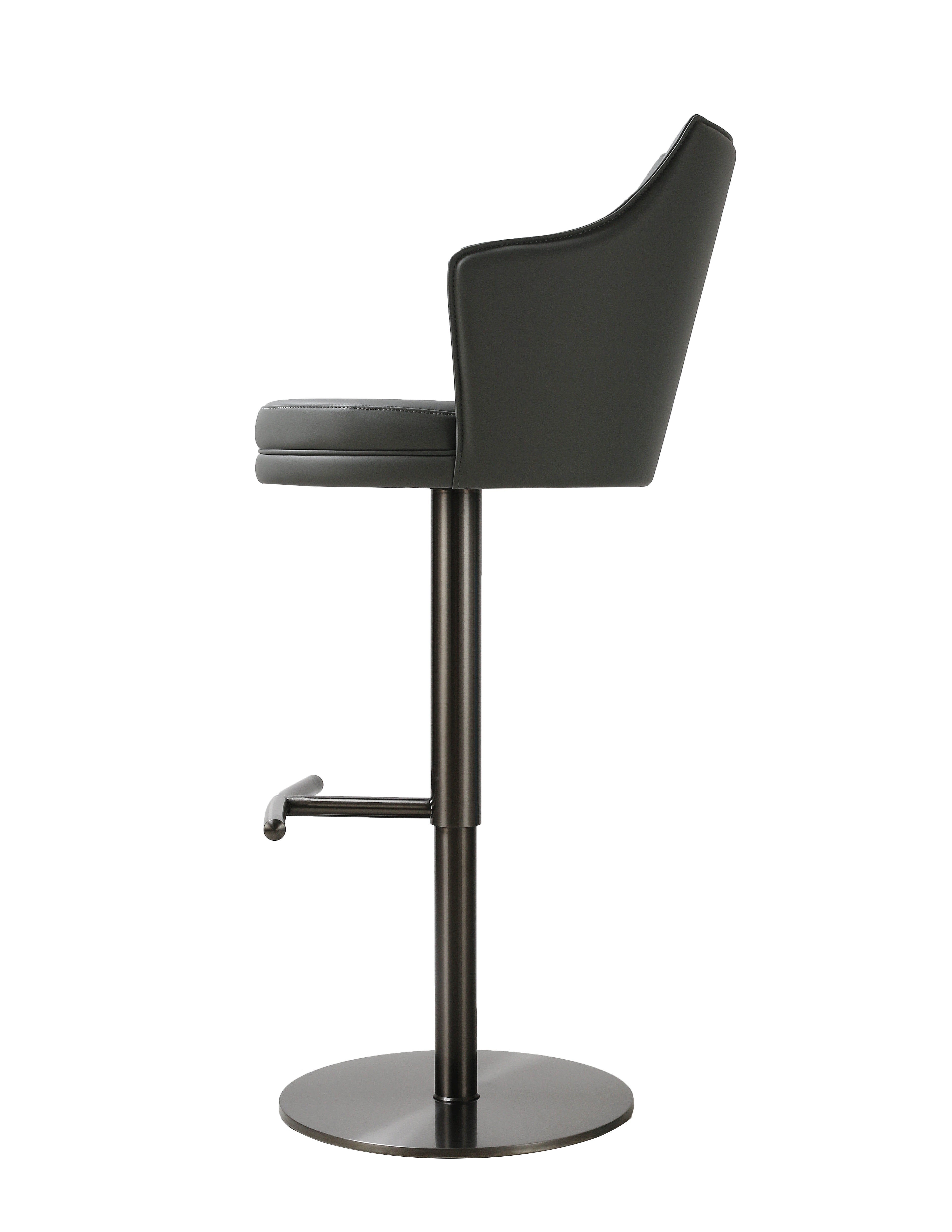 C 027B-3 Leather Barstool [ clone ]
