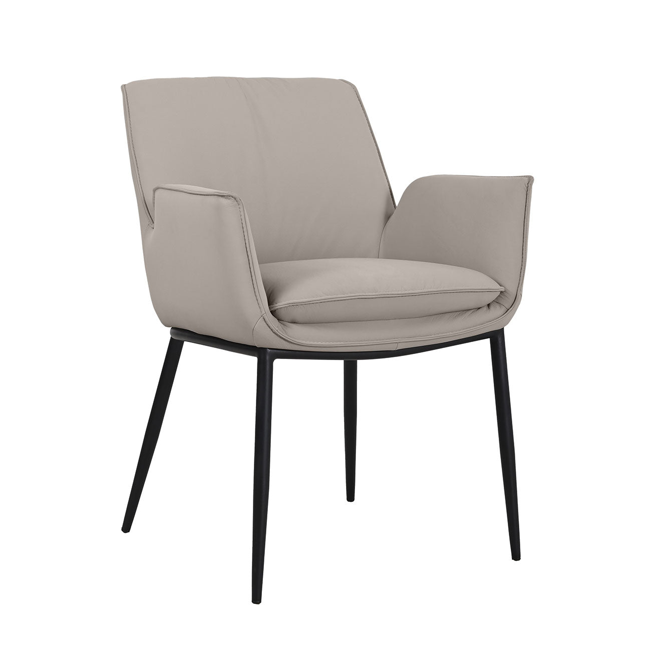 Nayoga Leather Armchair in Mink 615