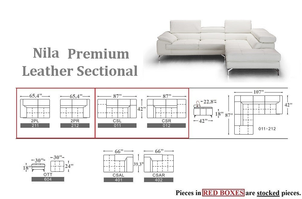 Nila Premium Leather Sectional