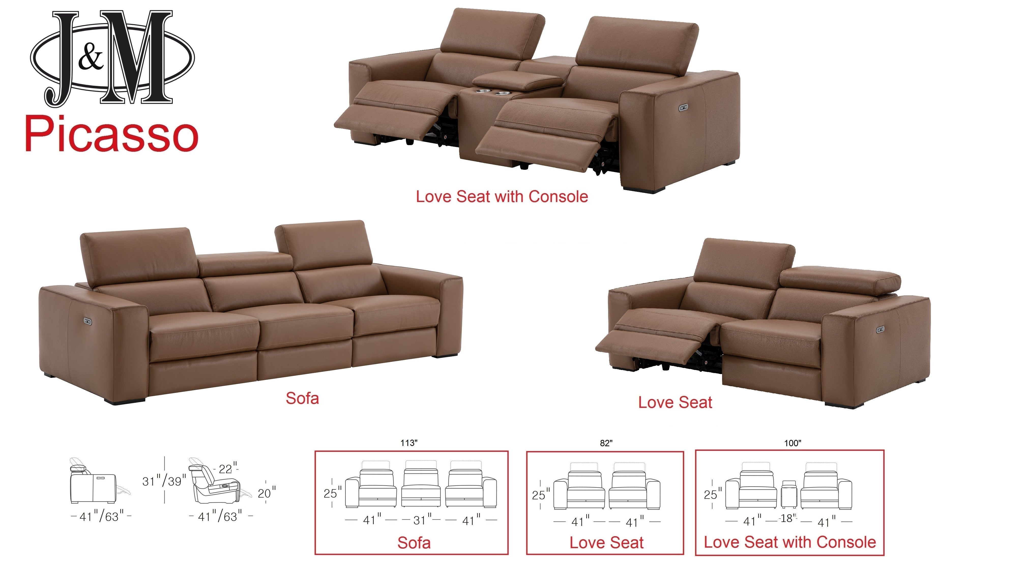 Picasso Sofa & Love Seat In Caramel [ clone ]