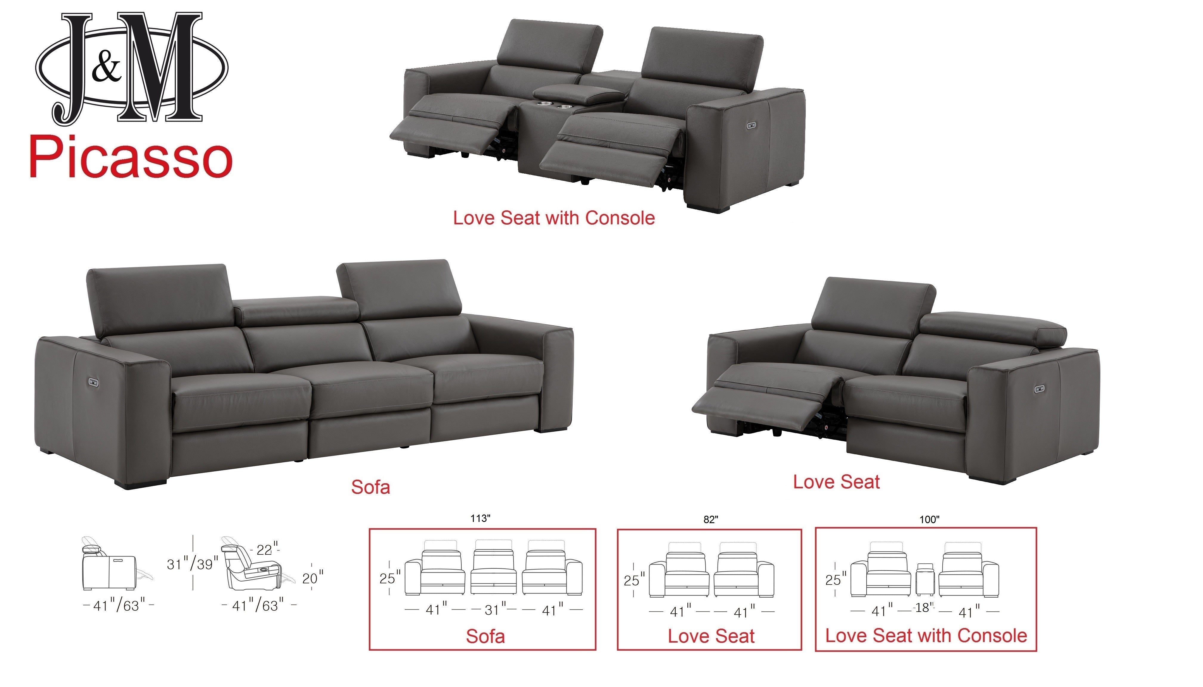 Picasso Sofa & Love Seat In Dark Grey [ clone ]