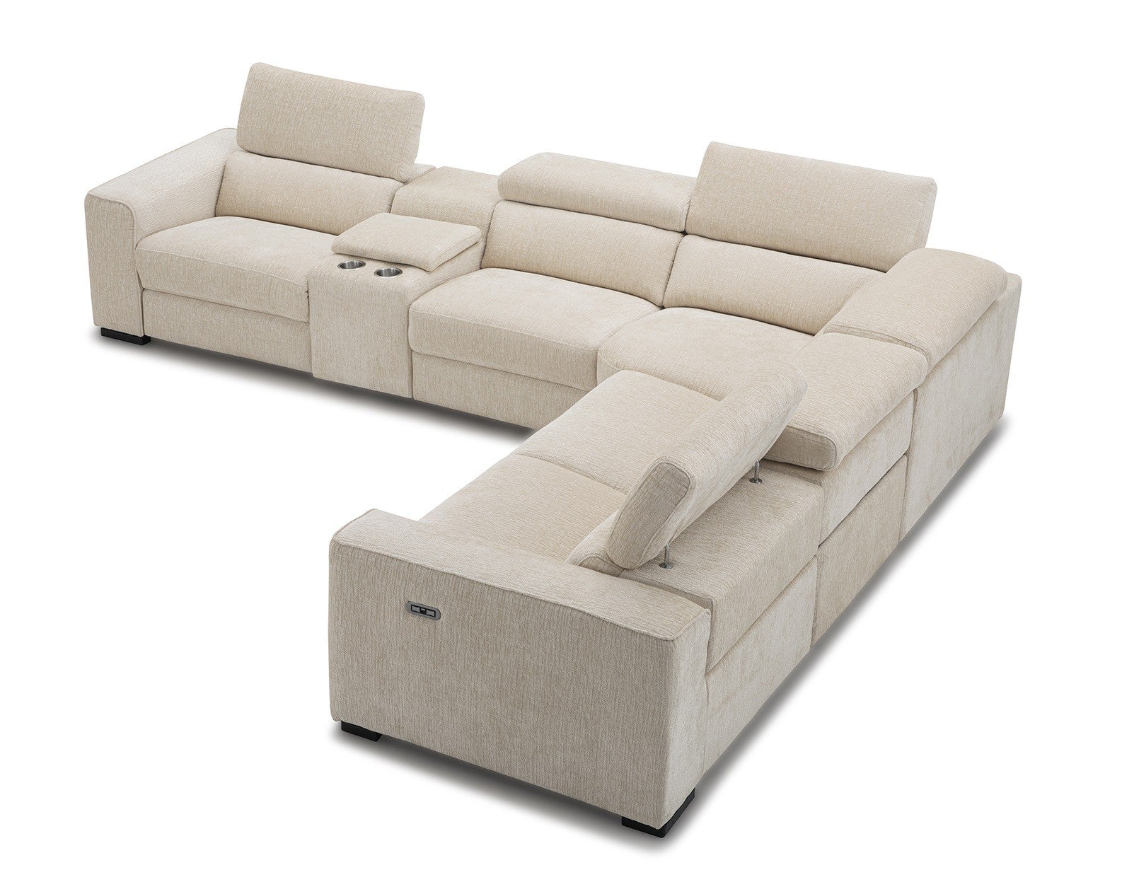 Picasso 6Pc Motion Sectional In Silver Grey [ clone ]