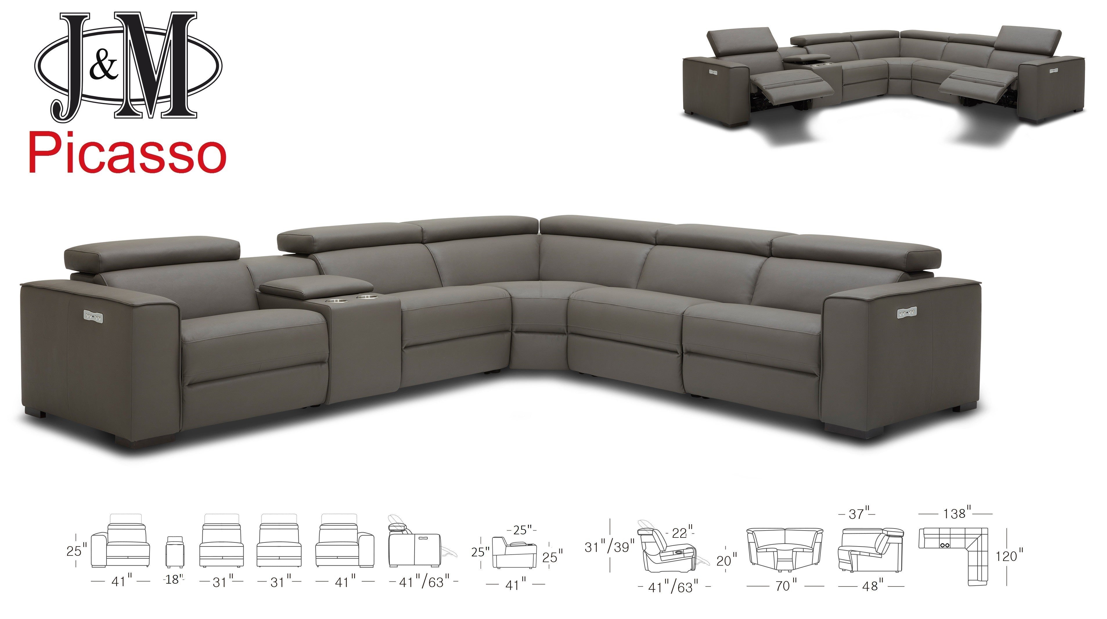 Cozy 6Pc Motion Sectional In Chocolate [ clone ]