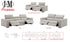 Picasso 6Pc Motion Sectional In Silver Grey [ clone ]