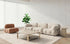 Vento Coffee Table | Modern Travertine-Look Ceramic Coffee Table