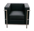 Cour Italian Leather Sofa in Black