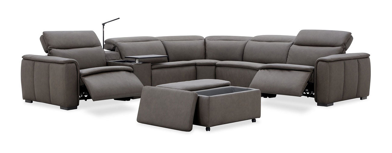 Zen Reclining Sectional & Storage Ottoman
