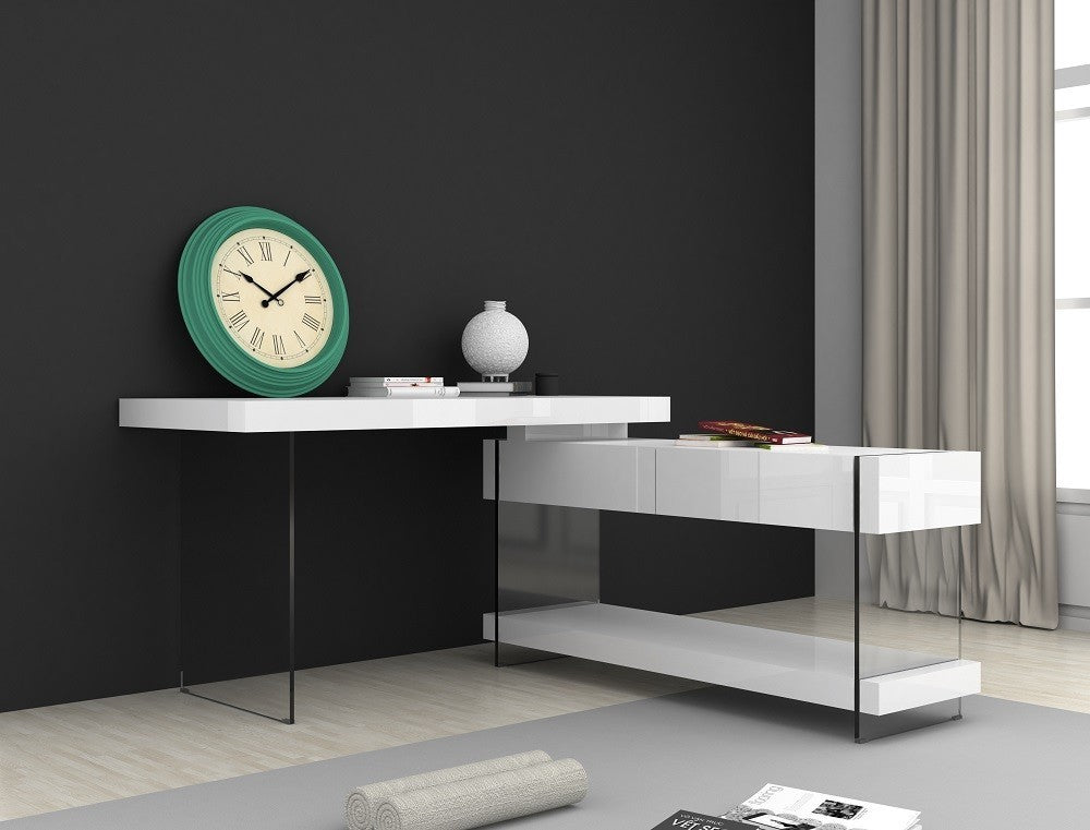 Cloud Modern Desk in High Gloss