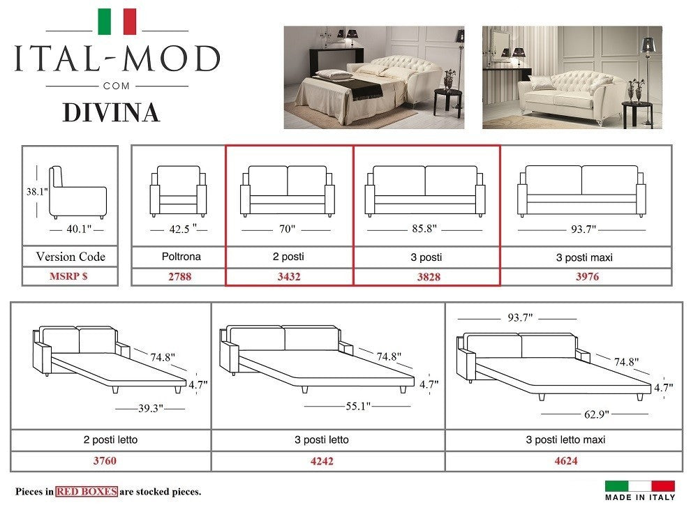 The Divina Leather Sofa Set