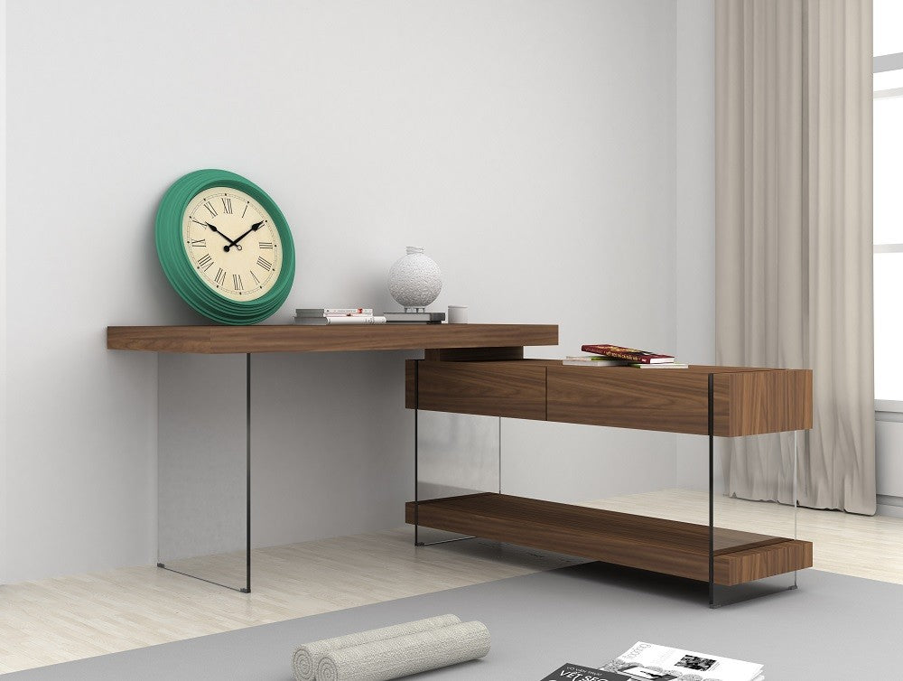 Elm Modern Desk in Walnut