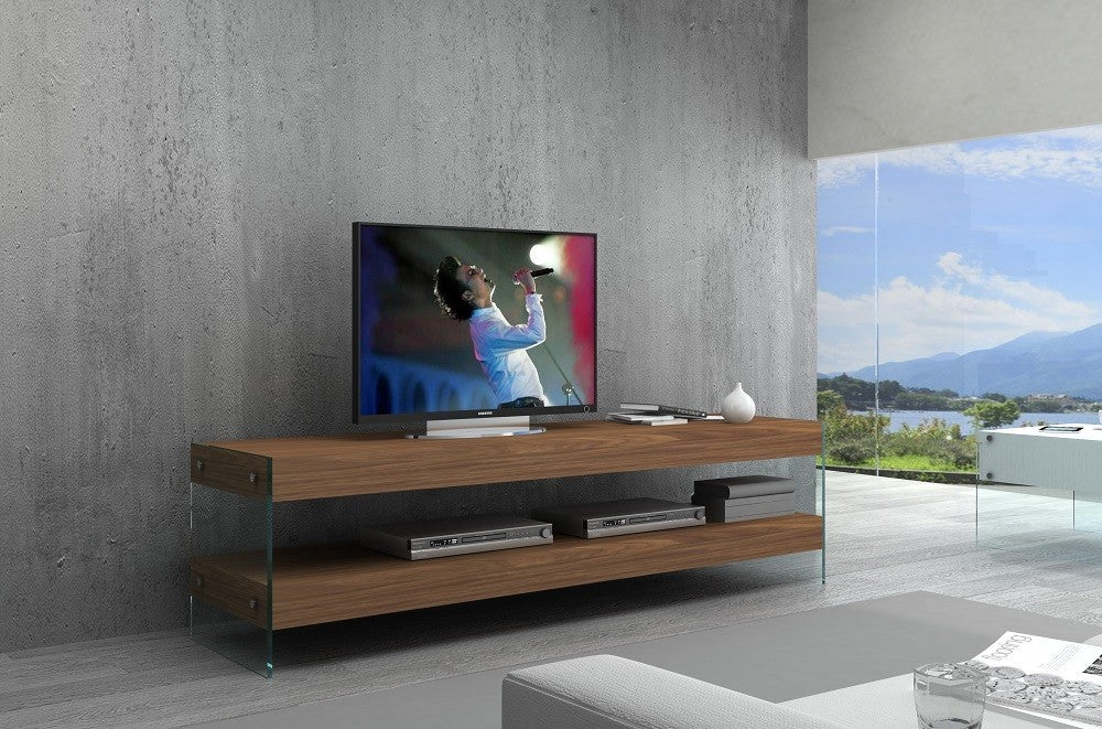 Elm TV Base in Walnut