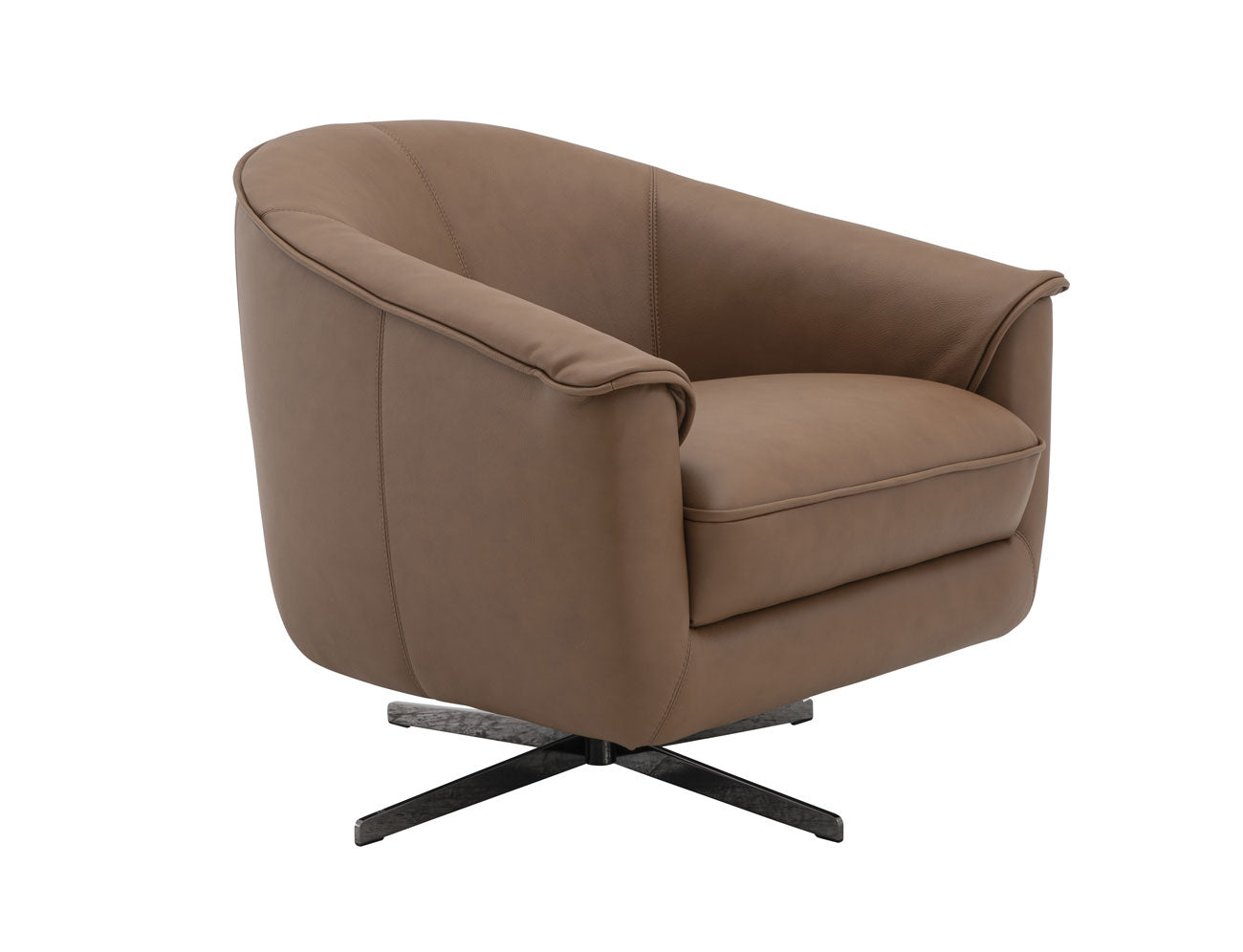 Incanto Italian Attitude Chair Sloan Swivel Chair in Cognac | J&M Furniture