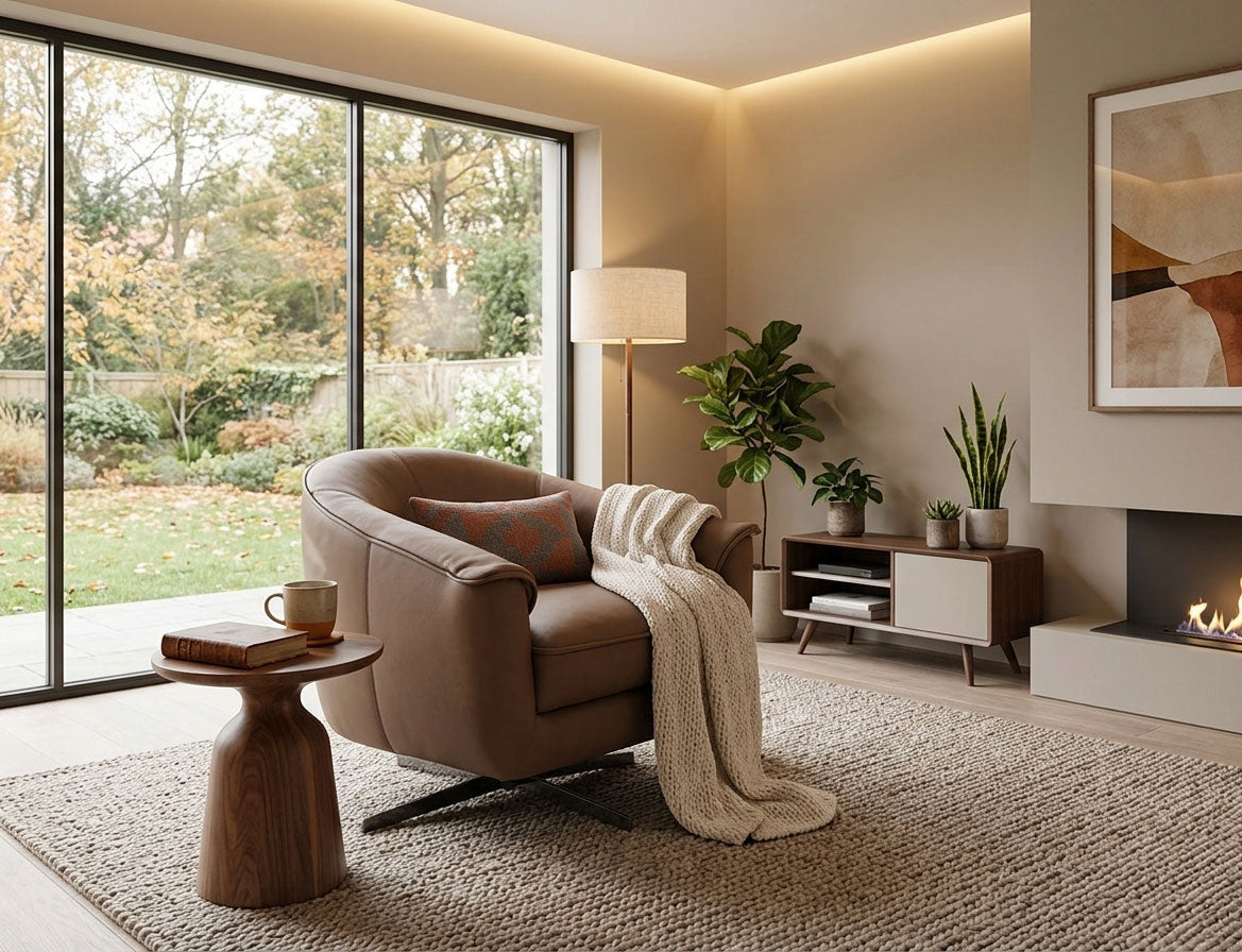 Incanto Italian Attitude Chair Sloan Swivel Chair in Cognac | J&M Furniture