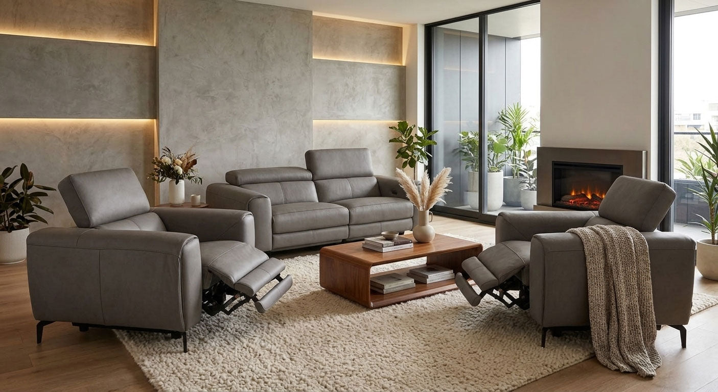 J and M Furniture Chair Lorenzo Power Chair in Truffle | J&M Furniture