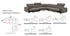 J and M Furniture Couches & Sofa Dolce Vita Leather Power Reclining Sectional in Brownie