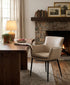 J and M Furniture Dining Chair Kani Leather Armchair in Light Mocha | J&M Furniture