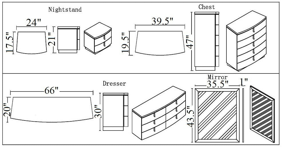 The New York Modern Bedroom Set
