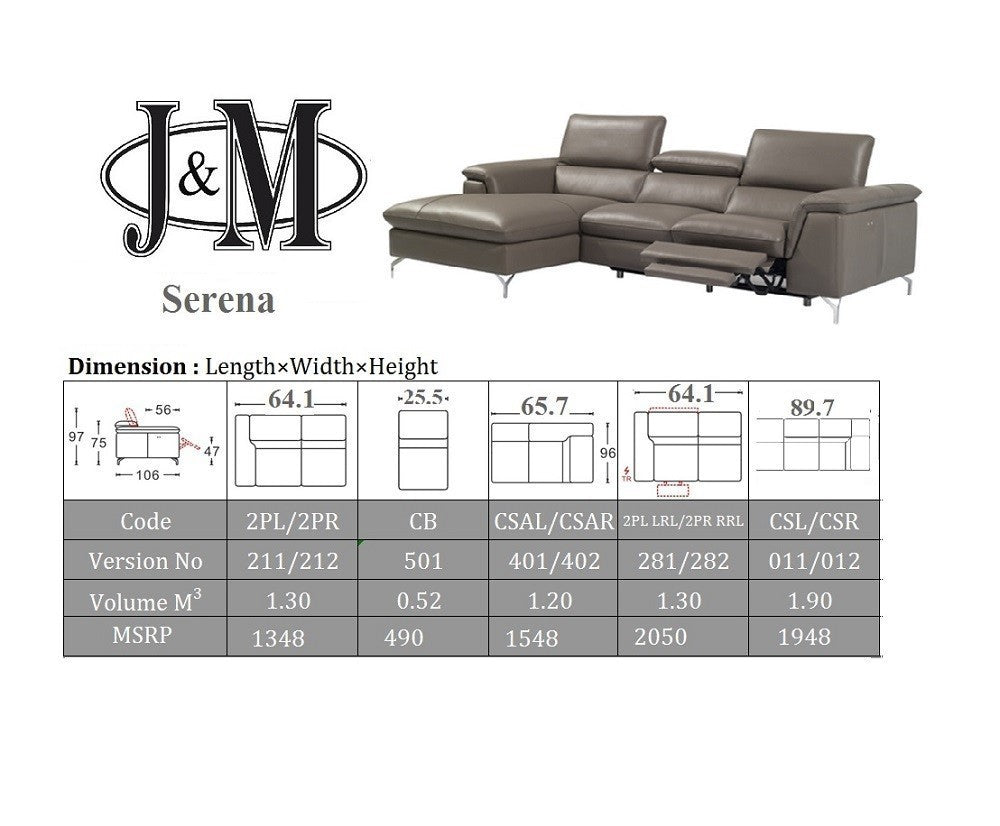Serena Premium Leather Sectional